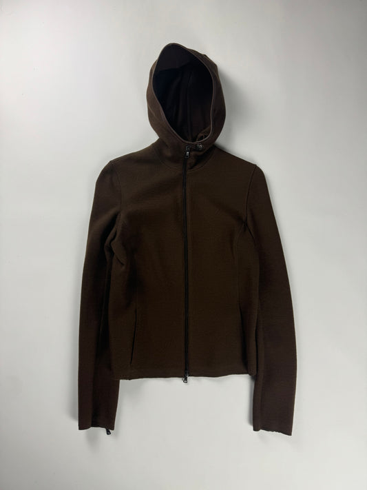 Prada Rich Brown Ninja Balaclava Riot Fit Zipper FW 1999 - M