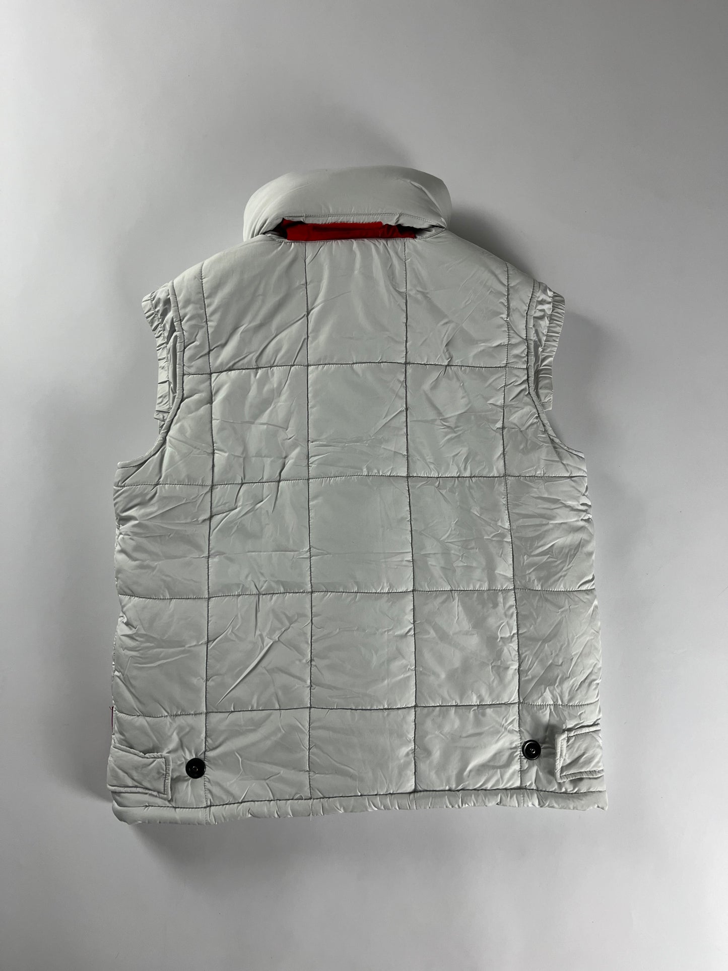 Prada Linea Rossa White Puffer Gilet 2000s - M