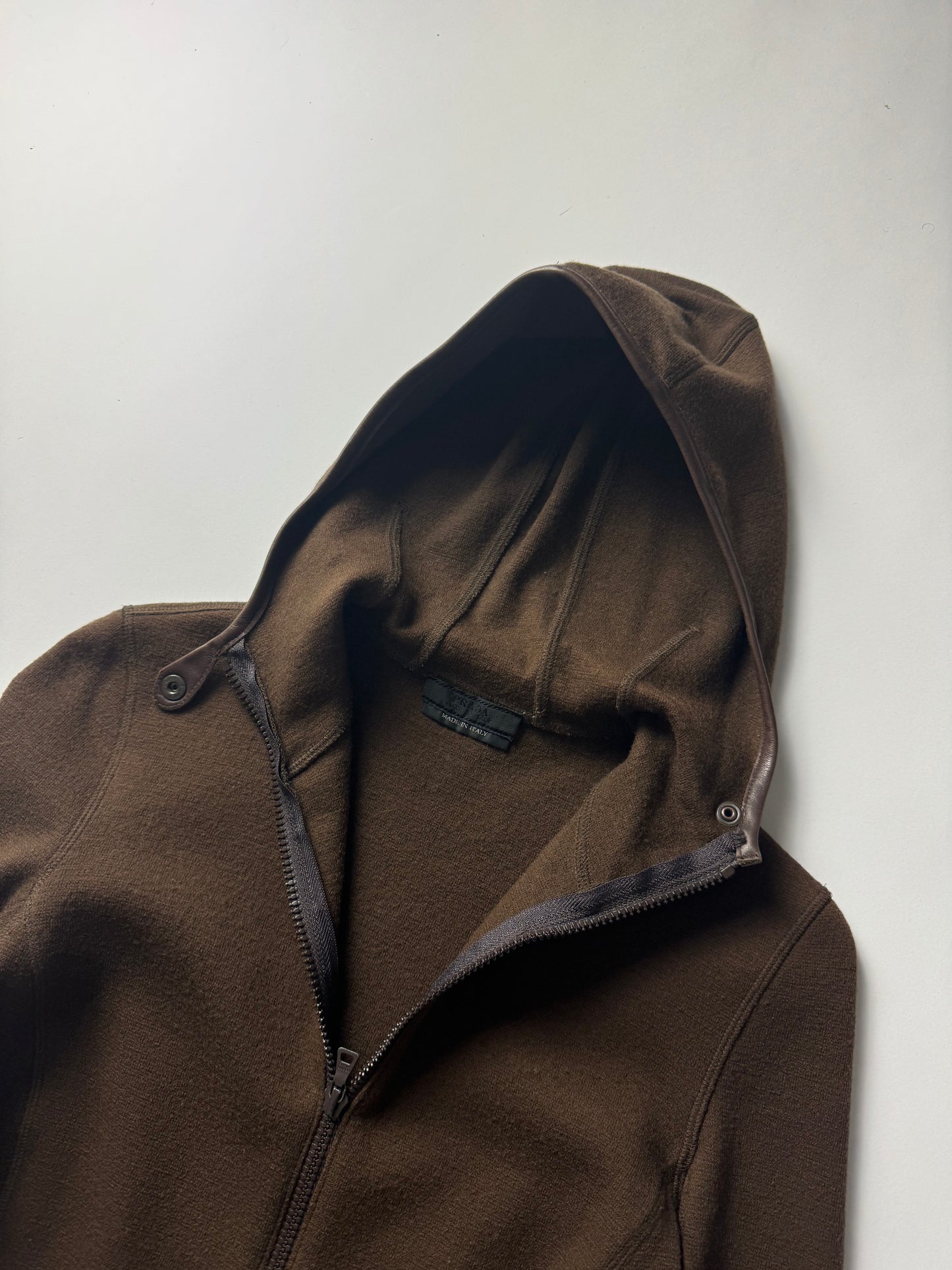 Prada Rich Brown Ninja Balaclava Riot Fit Zipper FW 1999 - M