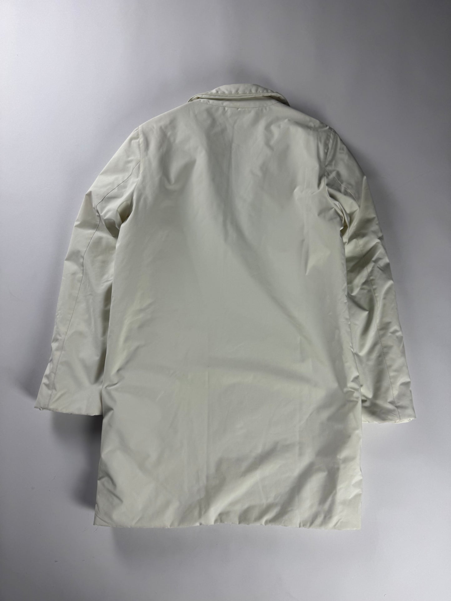 Prada White Nylon Wind Stopper Coat SS 2008 - S