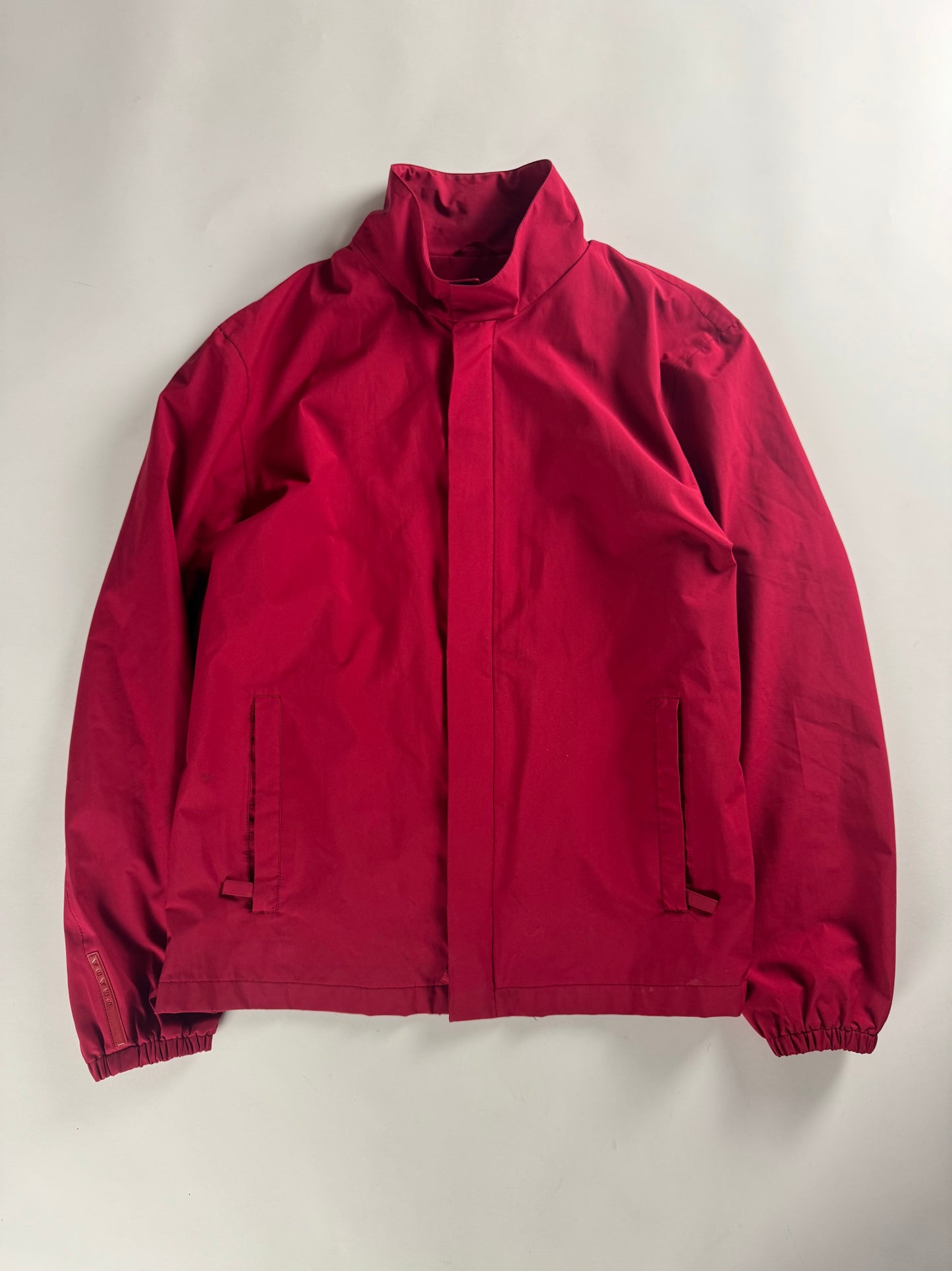 Prada Linea Rossa Gore Tex Red Nylon Convertible Hoodie Jacket FW 1999 - L