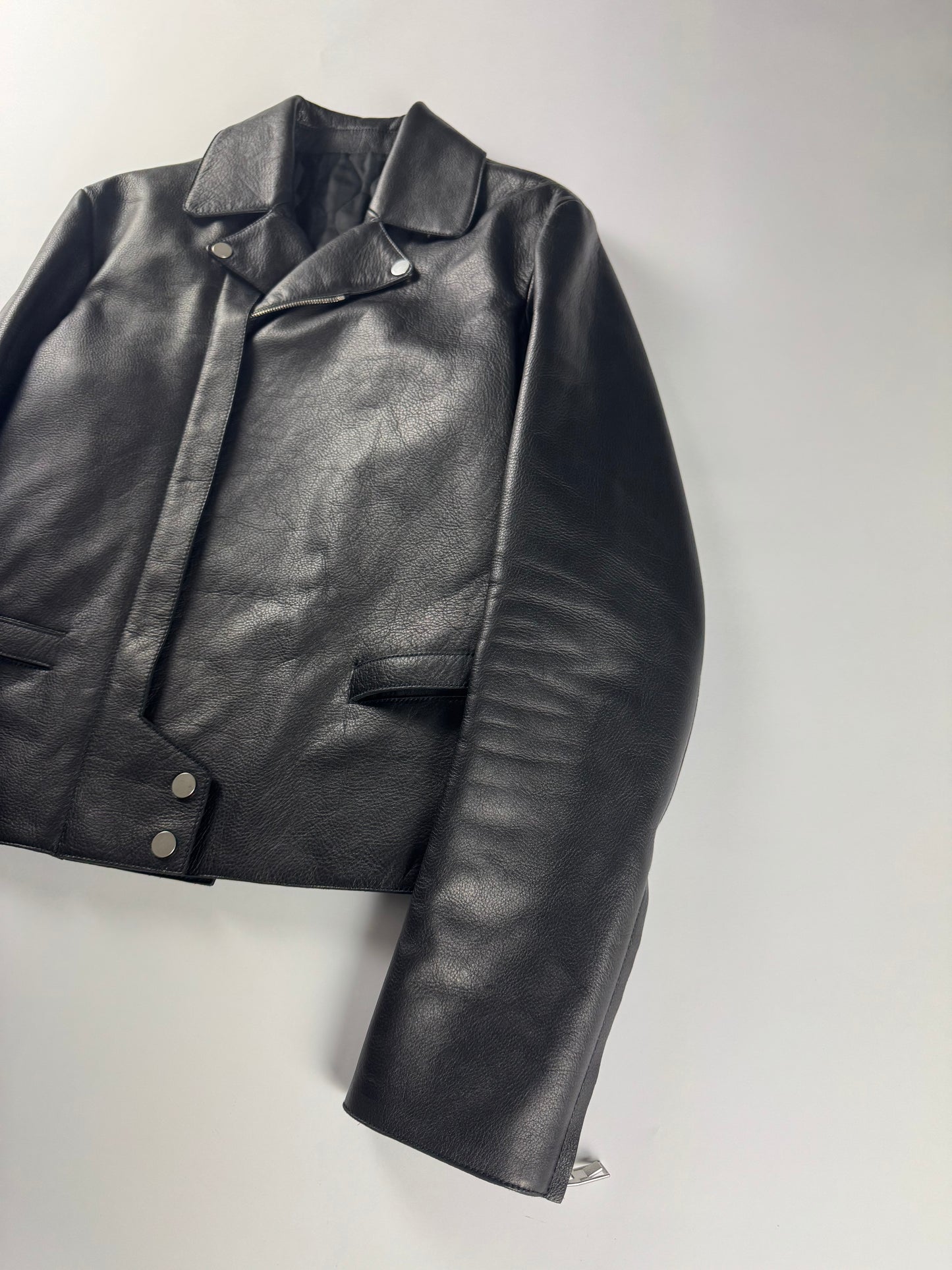 Balenciaga Alexander Wang Dark Buffalo Leather Perfecto Jacket FW 2015 - M
