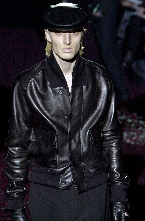 Gucci Premium Leather Shawl Collar Jacket FW 2004 - L