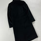 Gucci Black Leather Trimmed Asymmetric Zipper Coat FW 2001 - XS