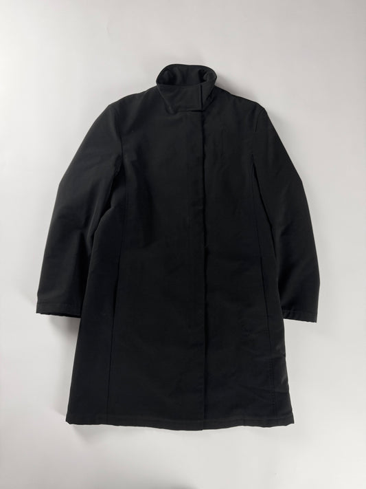 Prada Shadow Charcoal Wool Funnel Neck Coat FW 1998 - S