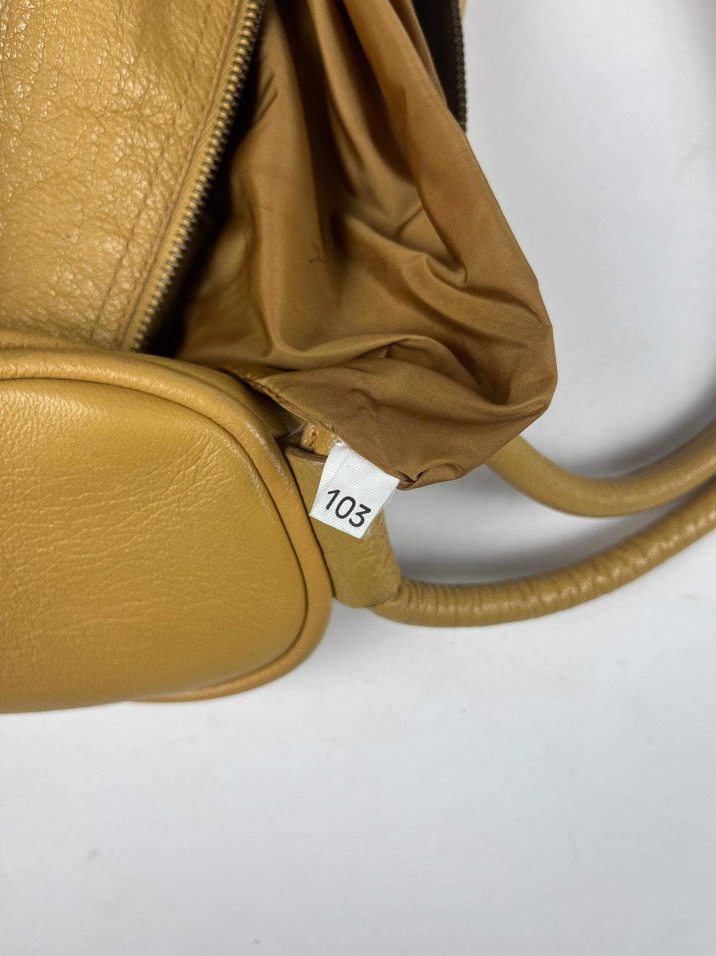 Miu Miu Camel Leather Shoulder Bag 2000s - OS