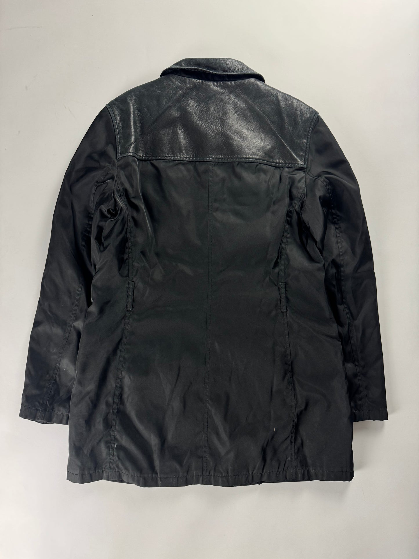Prada Multi Pockets Leather Collar Officer Jacket FW 1994 - L