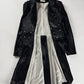 Givenchy Black Ponyhair Calf Hair Double Breasted Flared Midi Coat 2010s - S