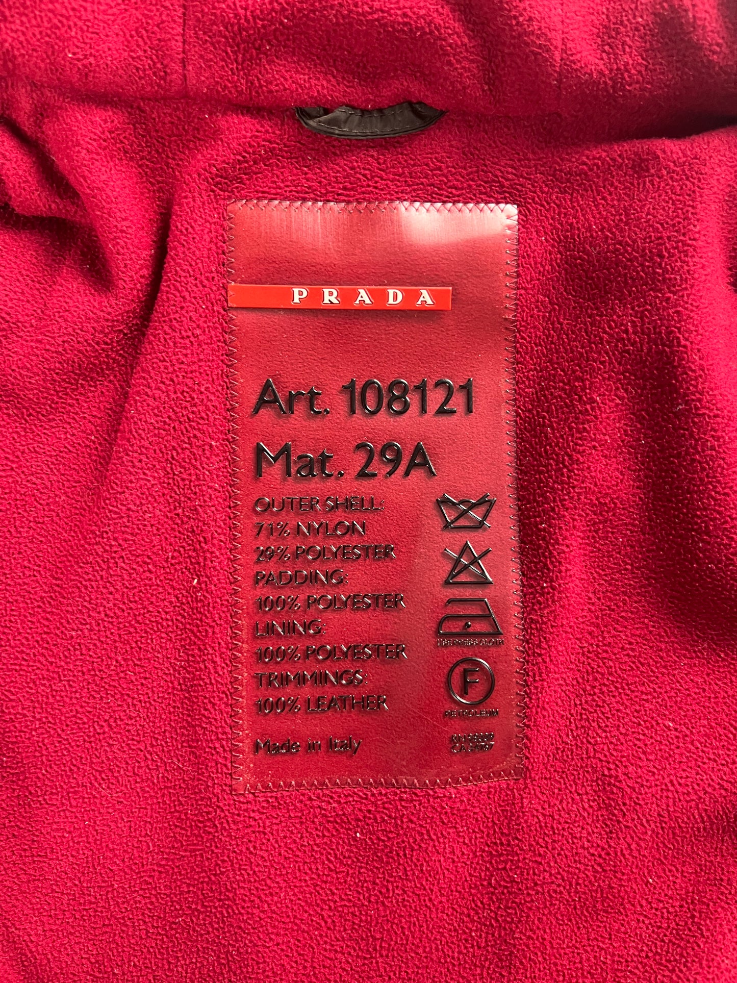 Prada Linea Rossa Balaclava Riot Jacket FW 1999 - S