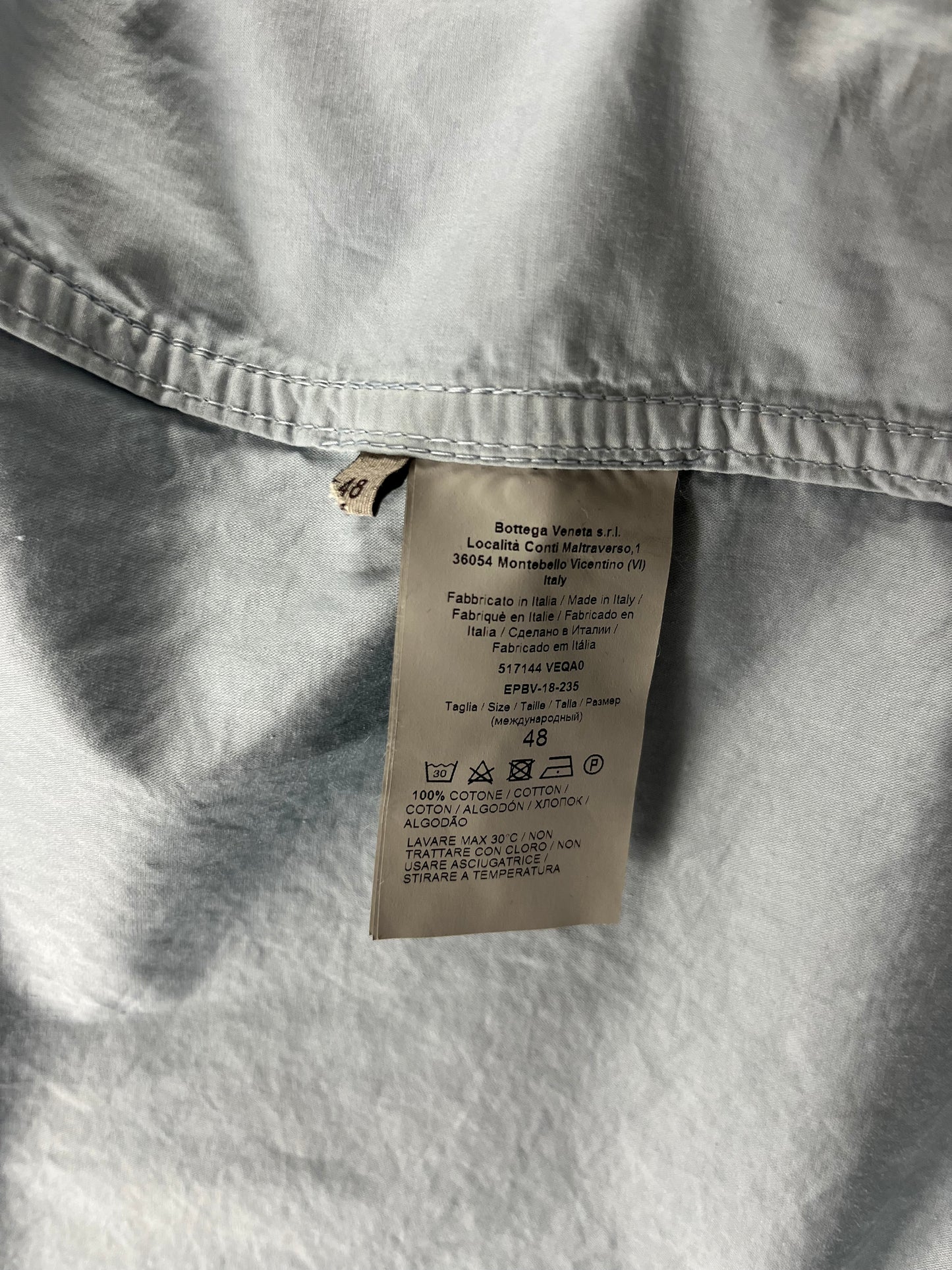 Bottega Veneta Cyan Utility Safari Funnel Collar Jacket SS 2017 - M