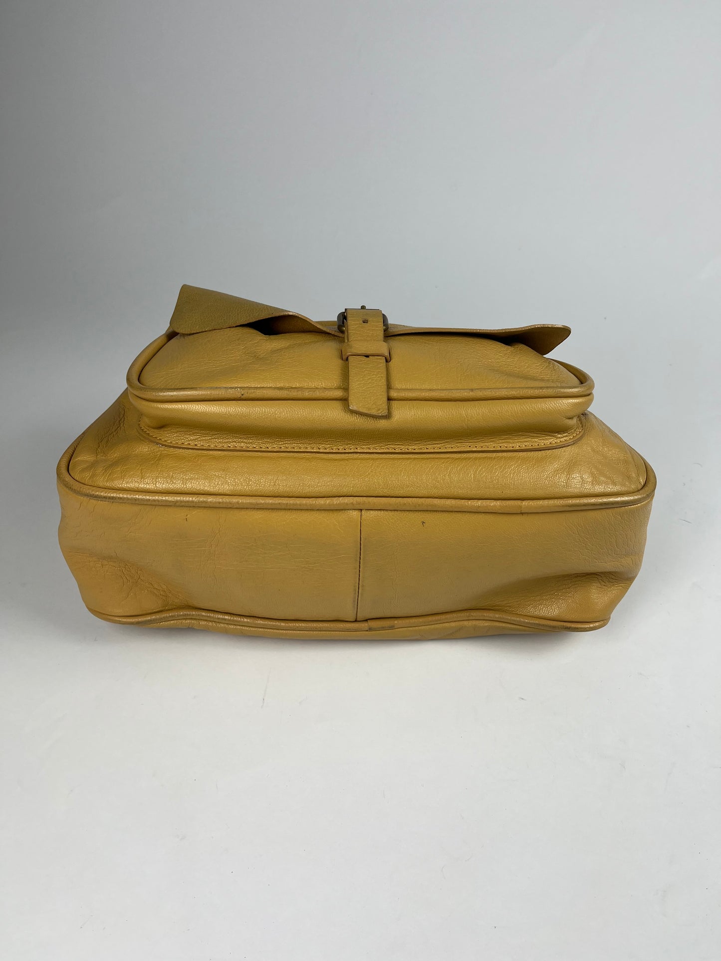 Miu Miu Camel Leather Shoulder Bag 2000s - OS