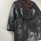 Prada Inside Fur Double Breasted Belted Leather Coat FW 1996 - S
