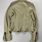 Prada Cream Leather Zipped Moto Jacket FW 2006 - M