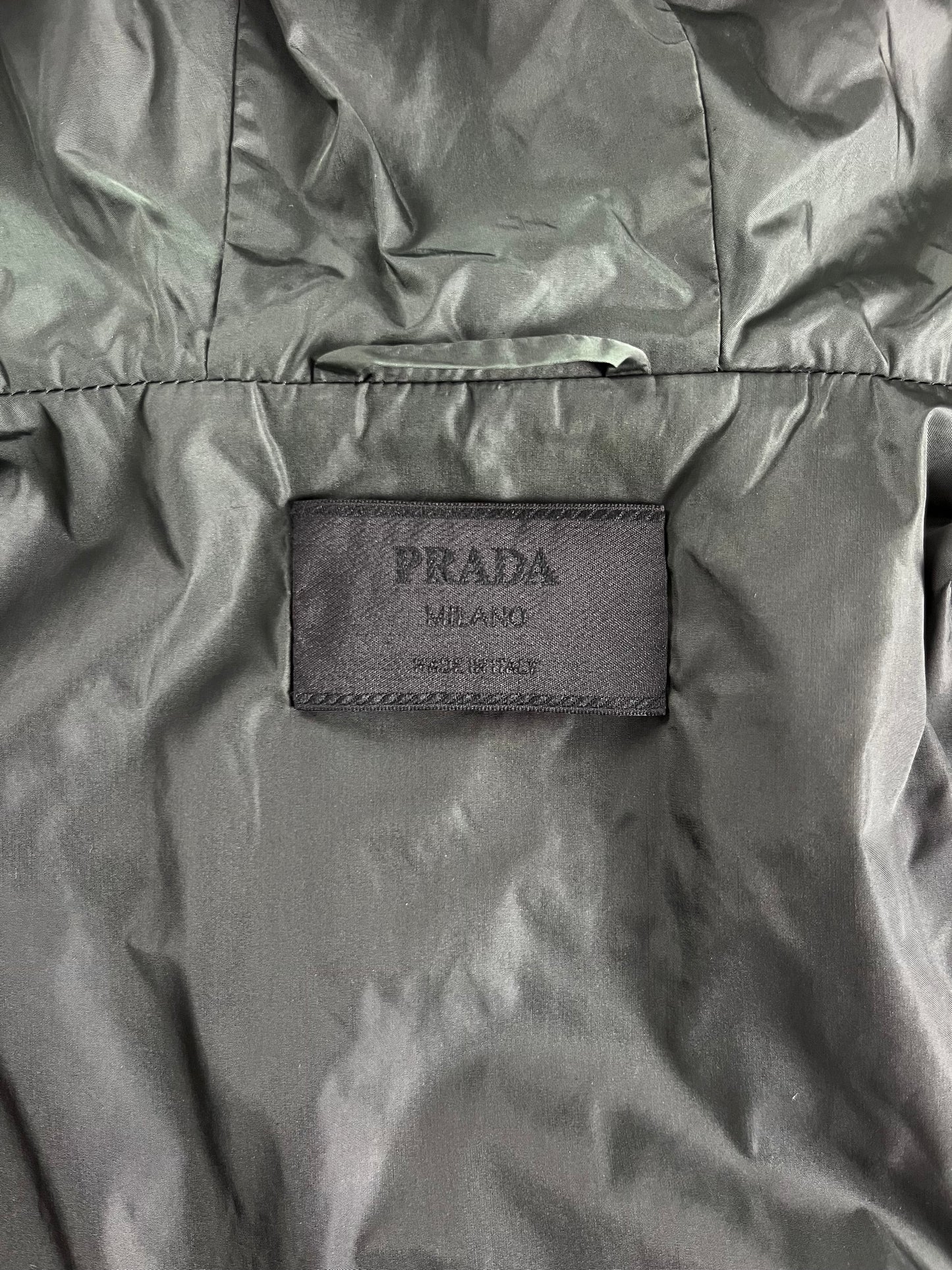 Prada Green Lantern Nylon Double Zip Hooded Jacket 1990s - S