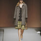 Prada Grey Houndstooth Patch Pockets Wool Oversized Coat FW 2003 - L
