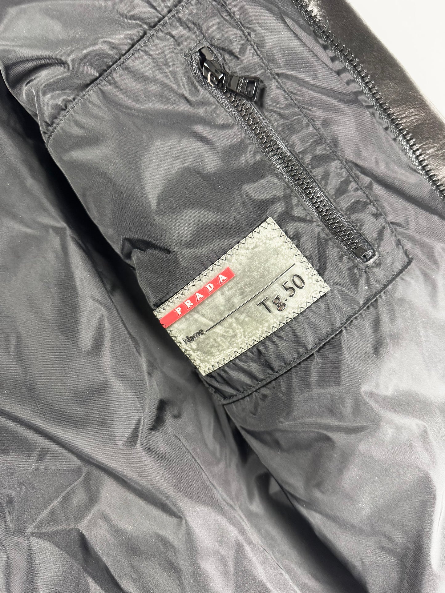 Prada Linea Rossa Astro Dark Leather Jacket FW 2008 - M