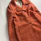 Balenciaga Nicolas Ghesquière Double Breasted Burnt Orange Wool Elegant Coat FW 2004 - S