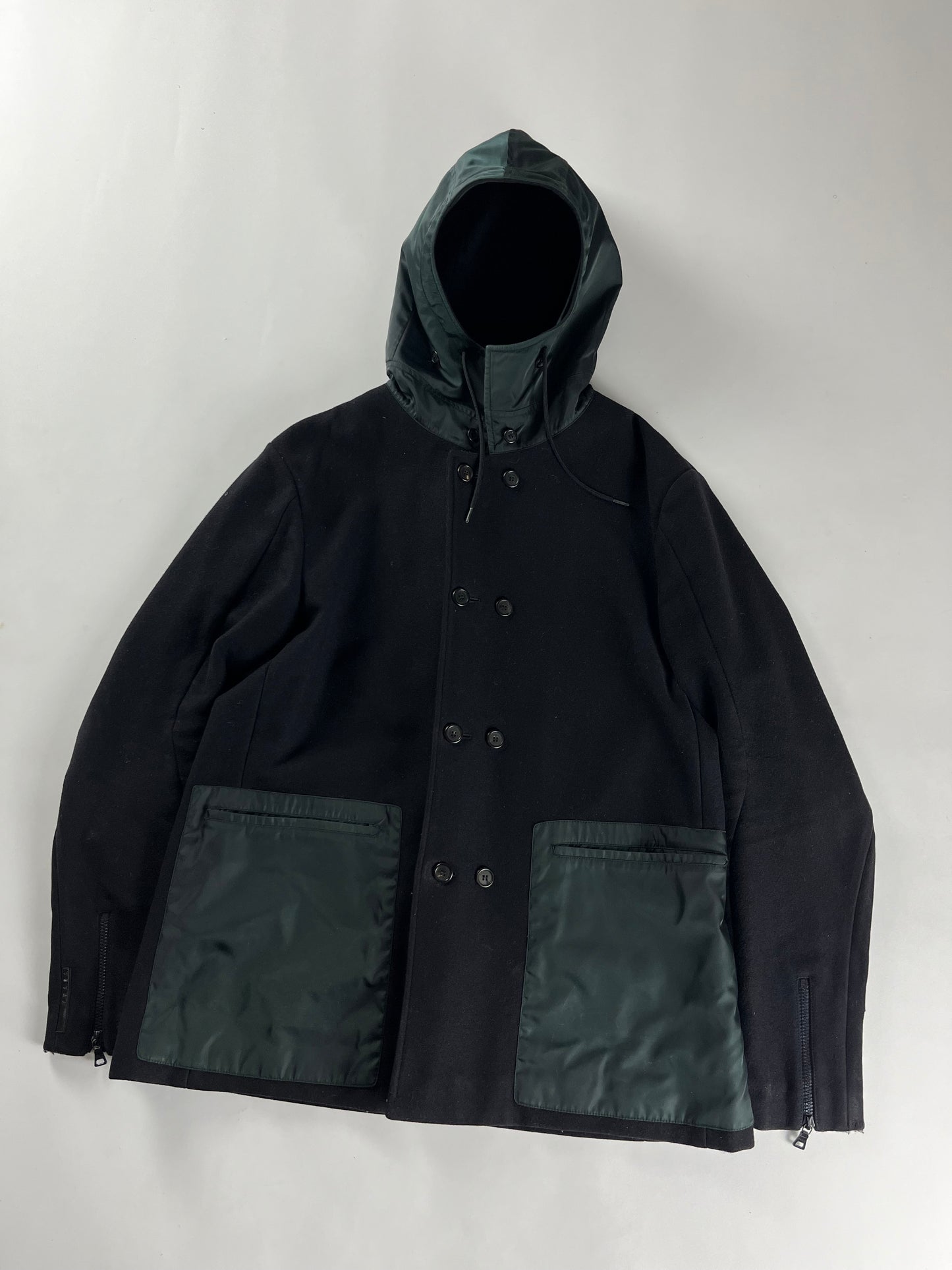 Prada Oversize Pocket Hybrid Fisherman Hooded Jacket FW 2010 - XL