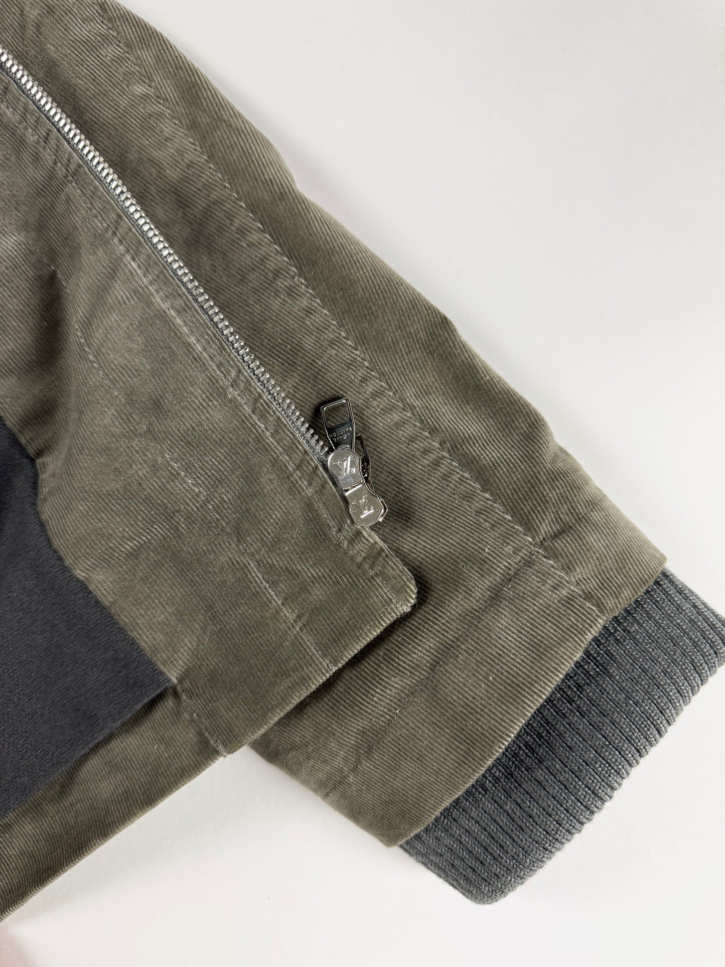 Louis Vuitton Kaki Military Corduroy Turtleneck Jacket FW 2008 - M