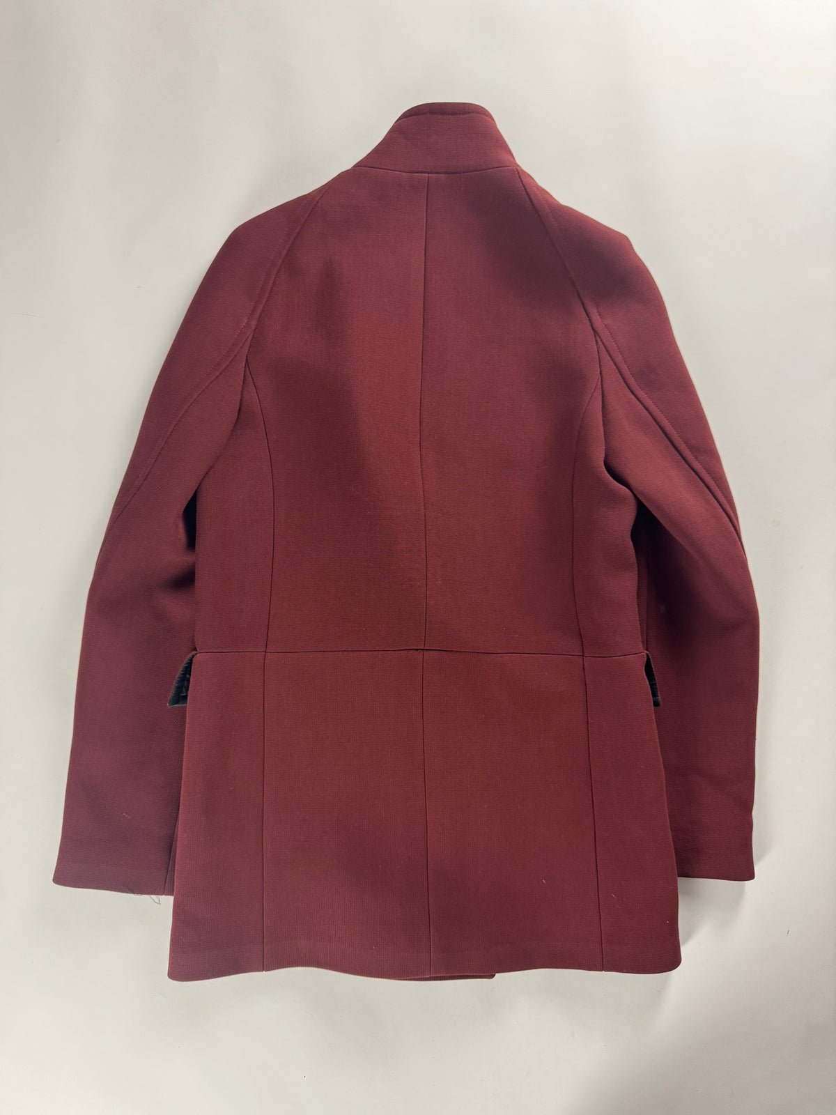 Balenciaga Virgin Wool Burgundy Officer Coat FW 2012 - S