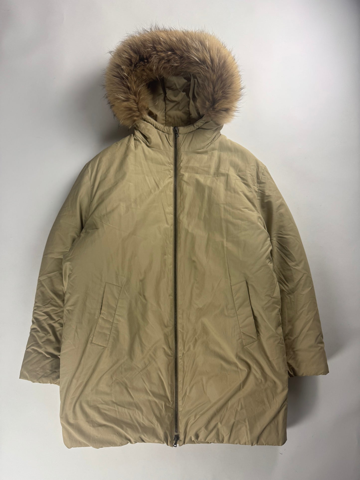 Prada Eskimo Fur Hooded Long Puffer Coat FW 2000 - M