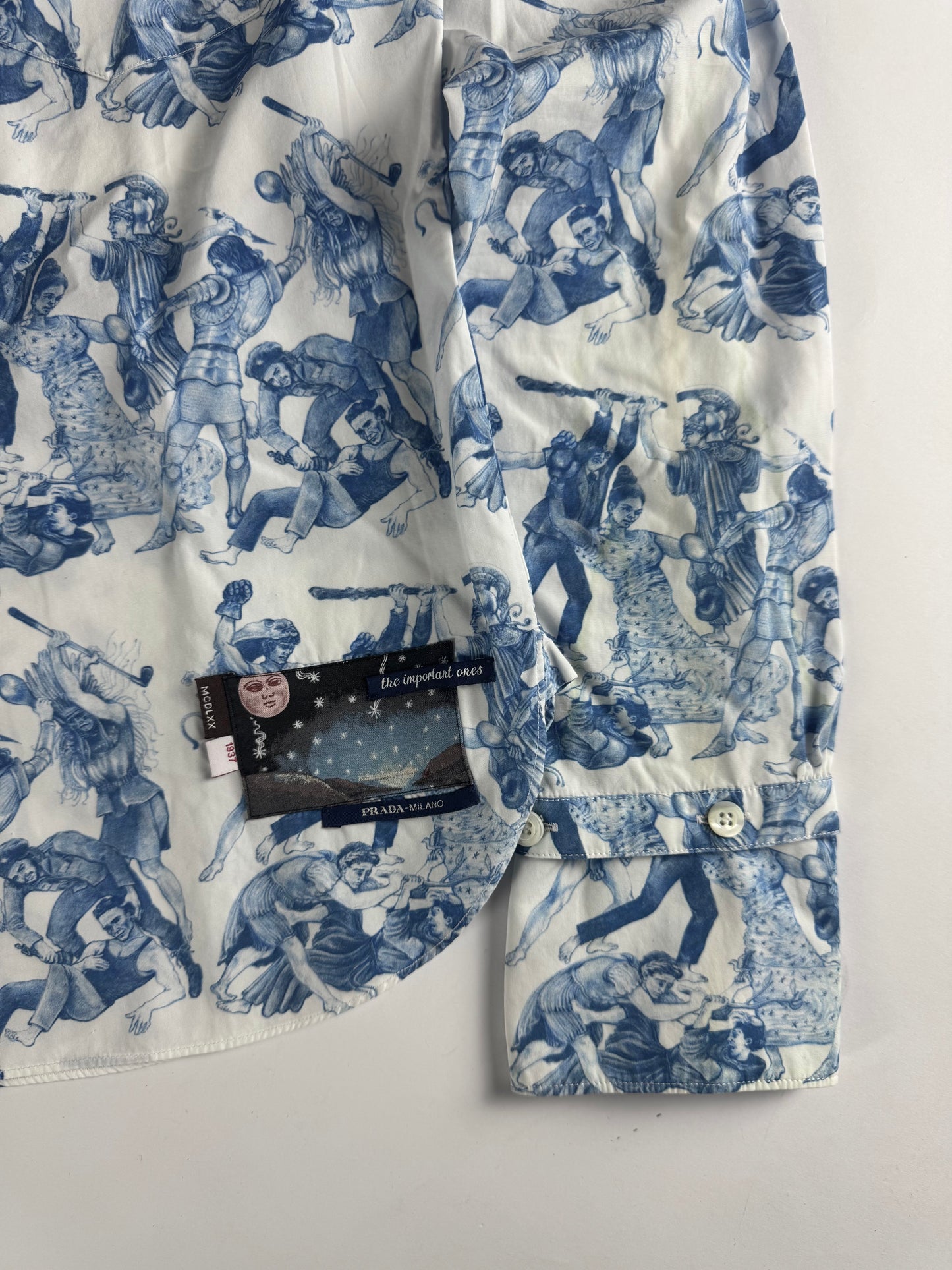 Prada Christophe Chemin Detachable Collar Important Ones Cotton Shirt FW 2016 - XS