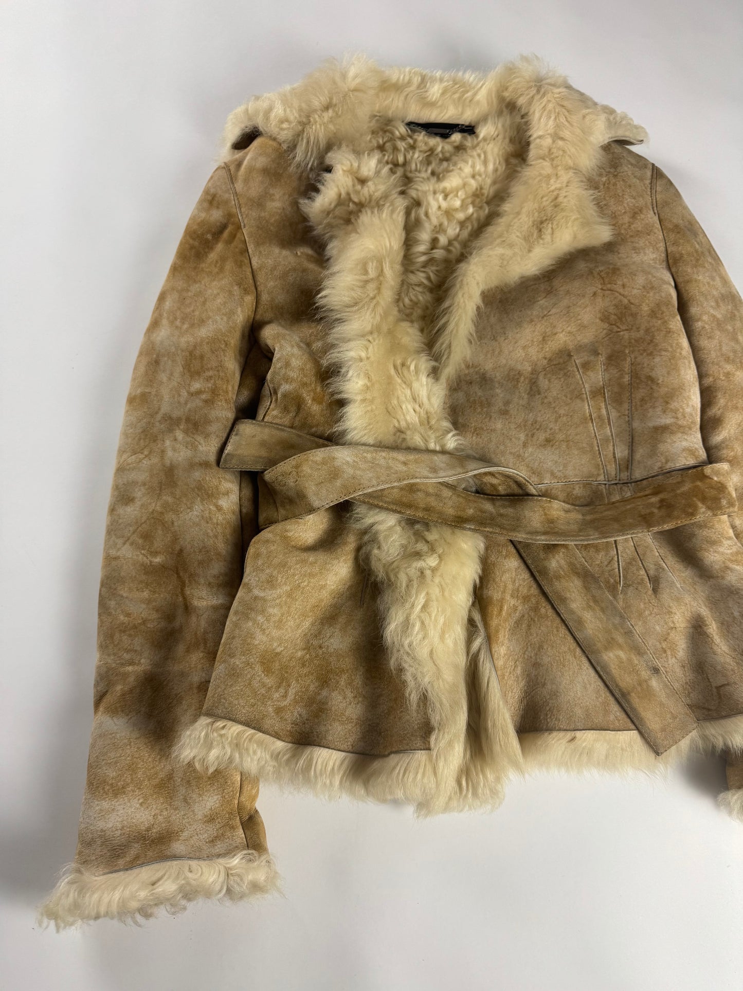 Gucci Tom Ford Bushed Shearling Fur Coat FW 2002 - S