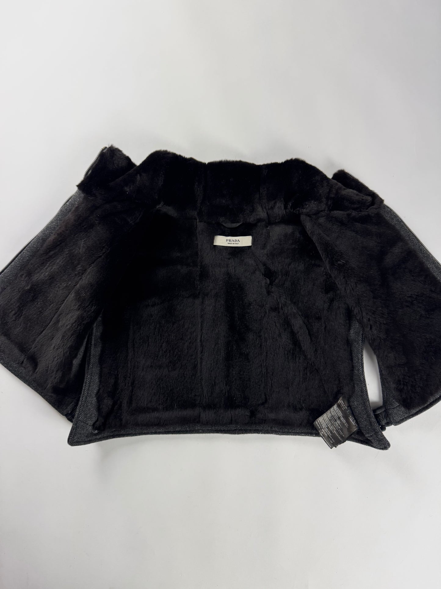 Prada Fur Lining Cropped Vest FW 2001 - L