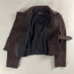 Prada Brown Elegant Cropped Belted Jacket Skirt Set FW 1996 - S