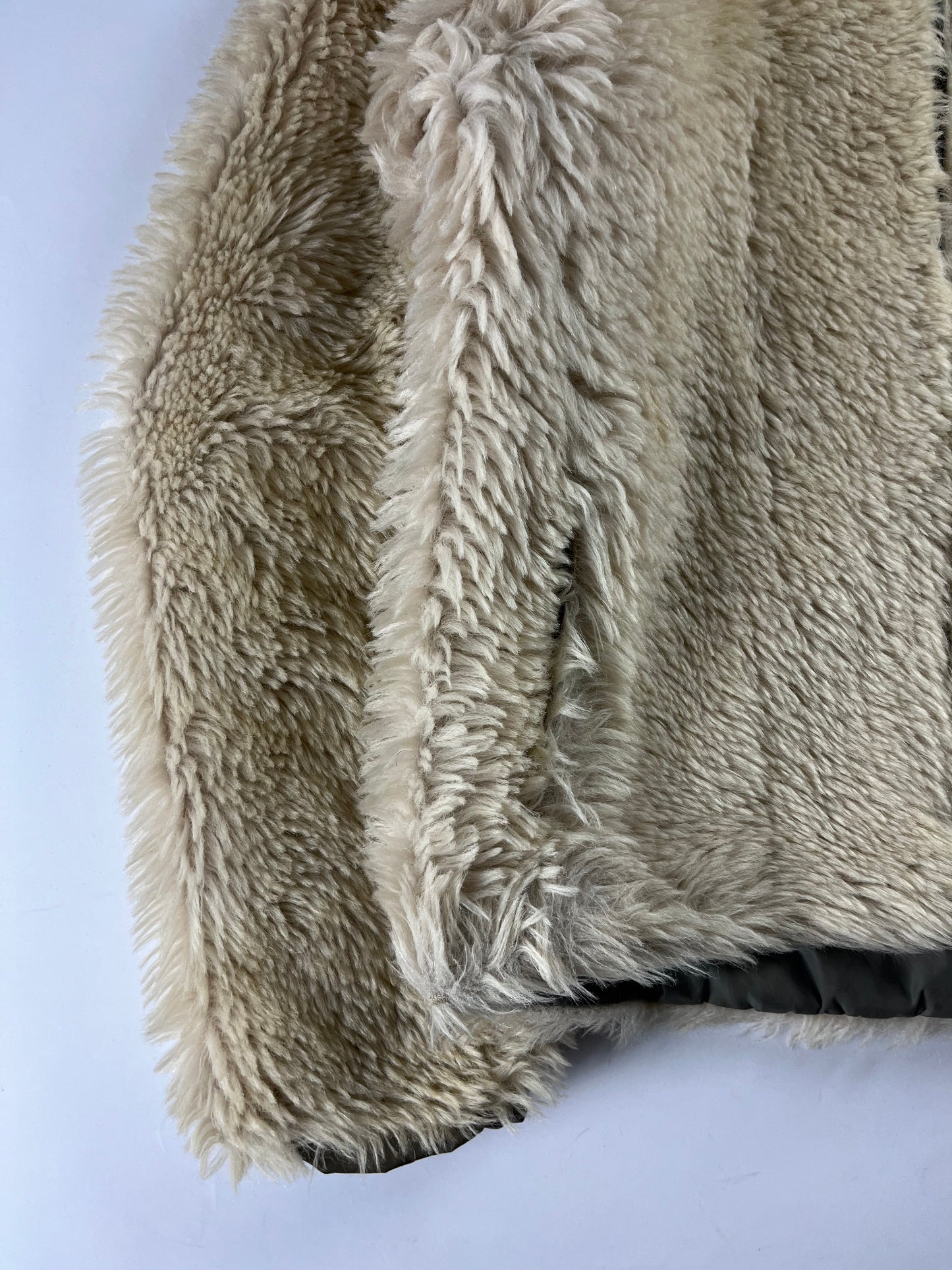 Prada Mainline Cream Fur Zipper Jacket FW 2007 - M