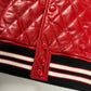 Saint Laurent Sample Quilted Baroque Damier Varsity Bomber Jacket SS 2018 - S