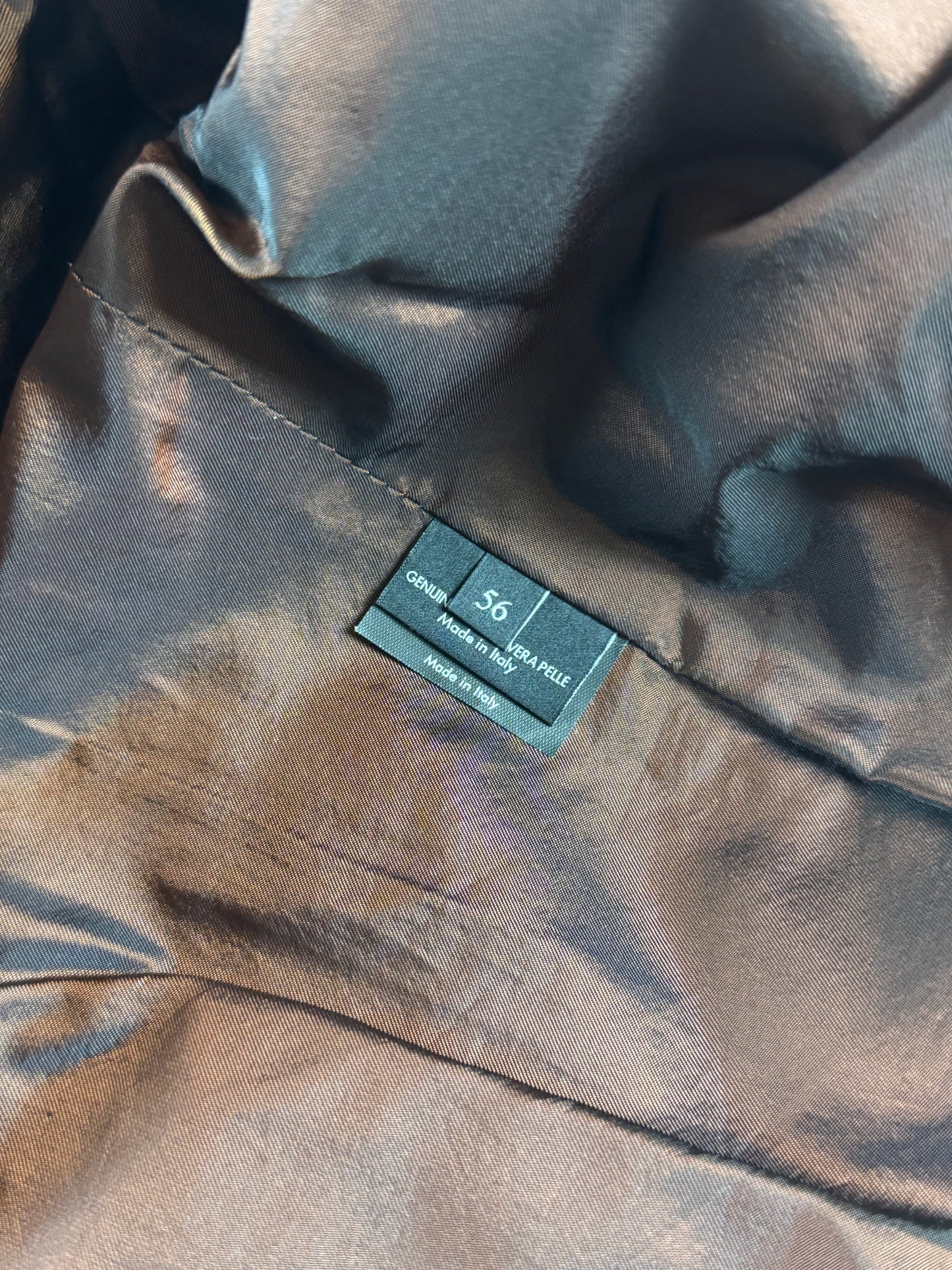 Gucci Tom Ford Camel Brown Monogram Leather Bomber Jacket 2000s - XL