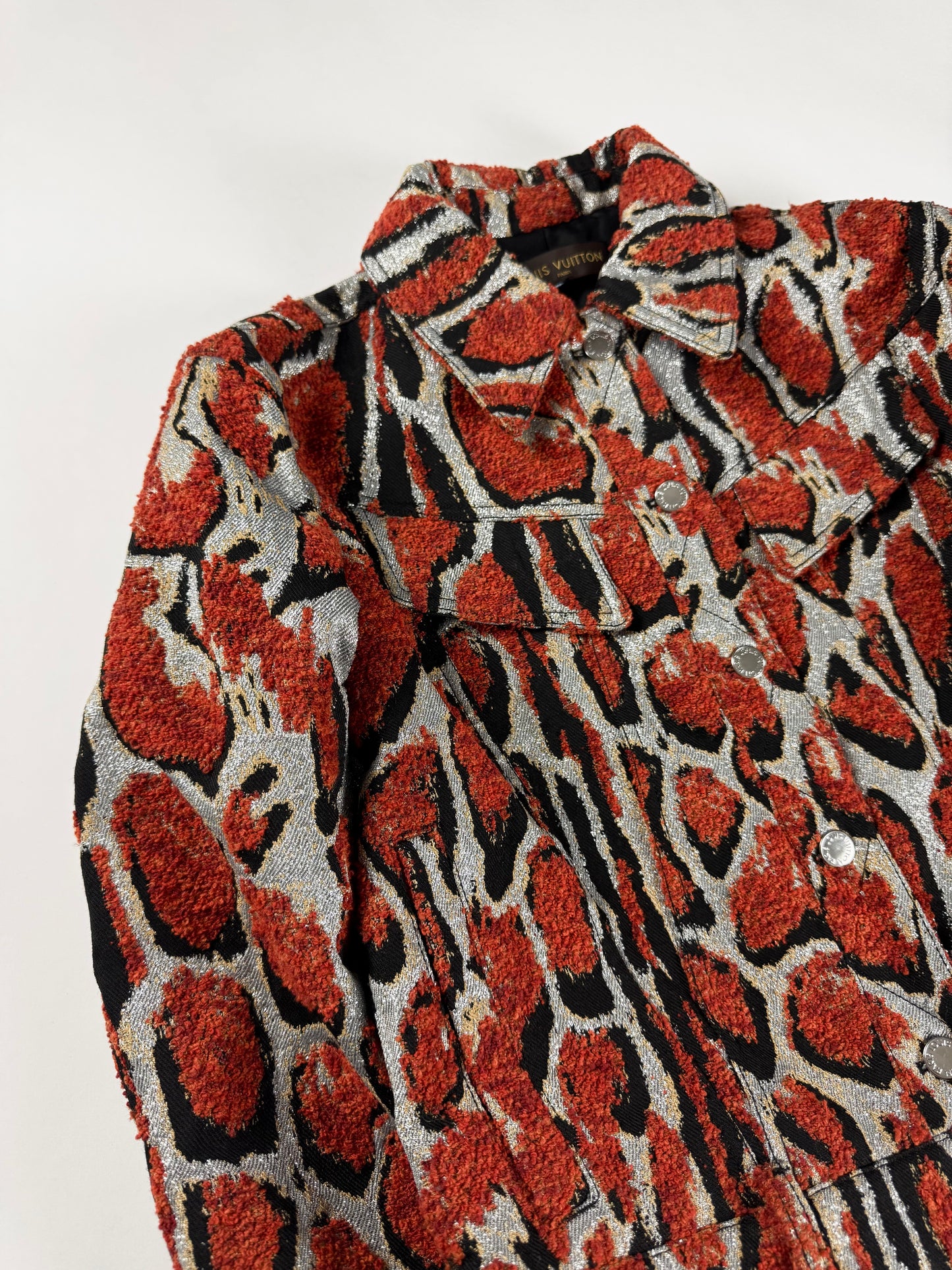 Louis Vuitton Sample Tribal Leopard Textured Print Jacket Resort 2018 - S
