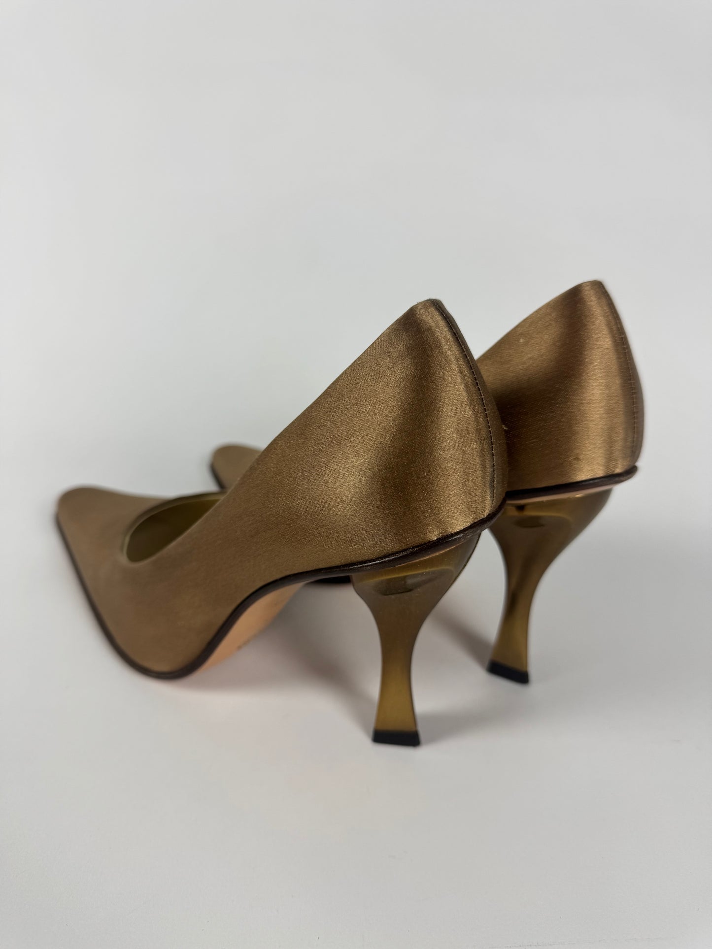 Prada Milano Patina Pump Golden Shaded Heels 1990s - 37,5 IT/38,5 EU