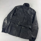 Prada Leather Sleeves Belted Collar Pilot Jacket 2000s - S