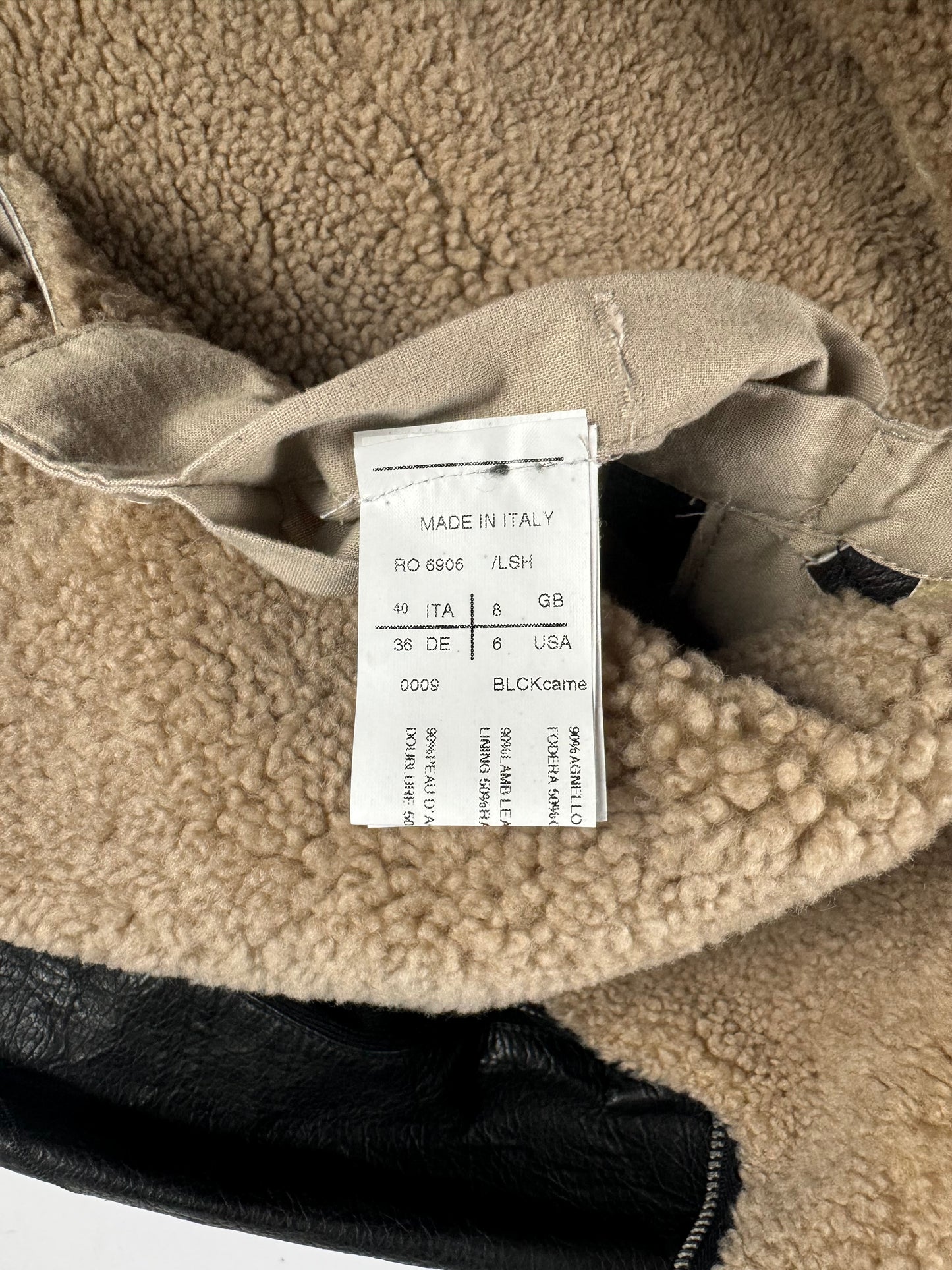 Rick Owens Long Asymmetric Shearling Oblique Coat 2010s - S