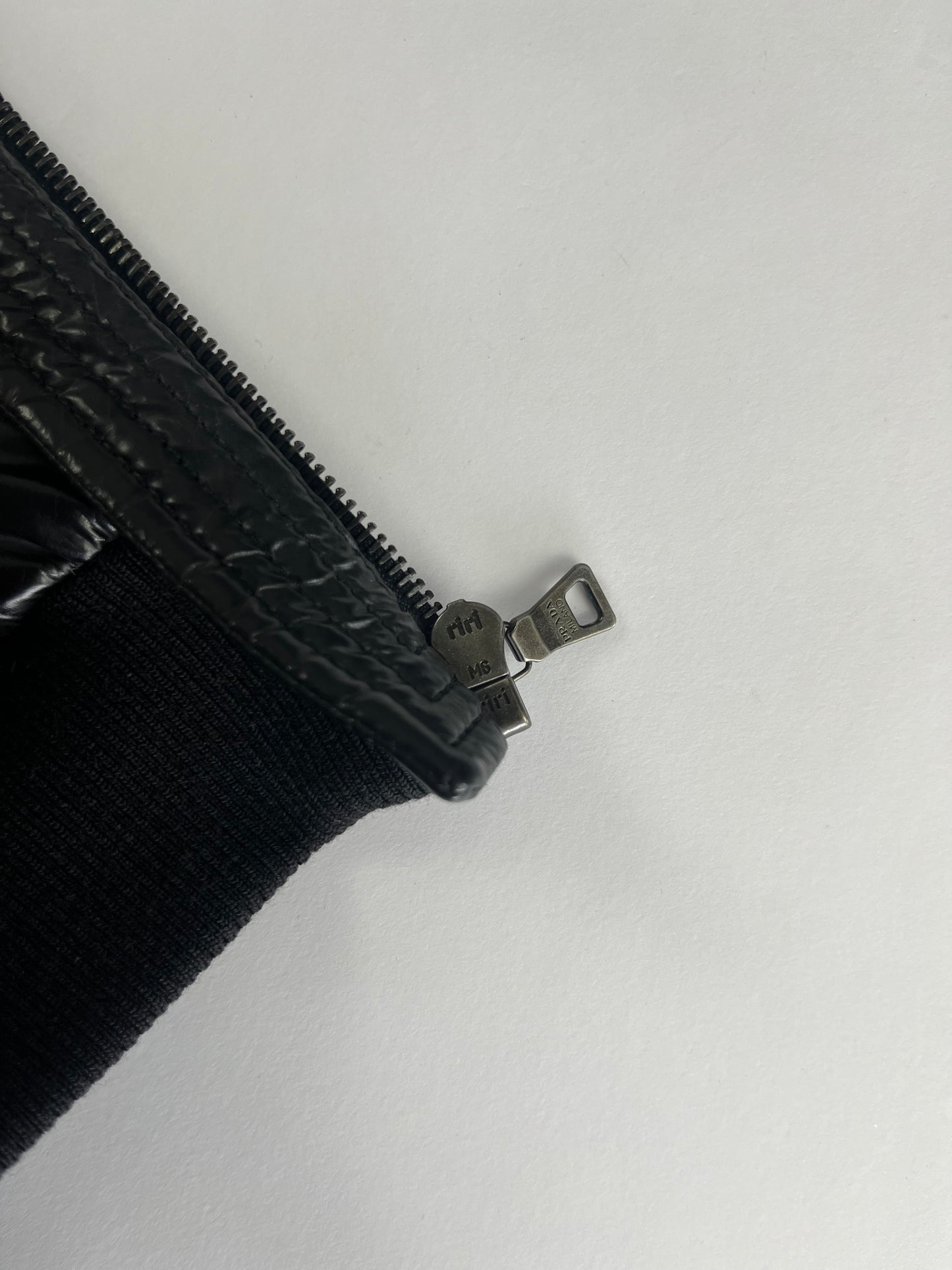 Prada Bright Black Nylon Puffer Jacket FW 2007 - M