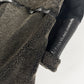 Louis Vuitton Sample Charcoal Shearling Cloude Sleeve Midi Black Collar Leather Tab Pocket Coat FW 2011 - M