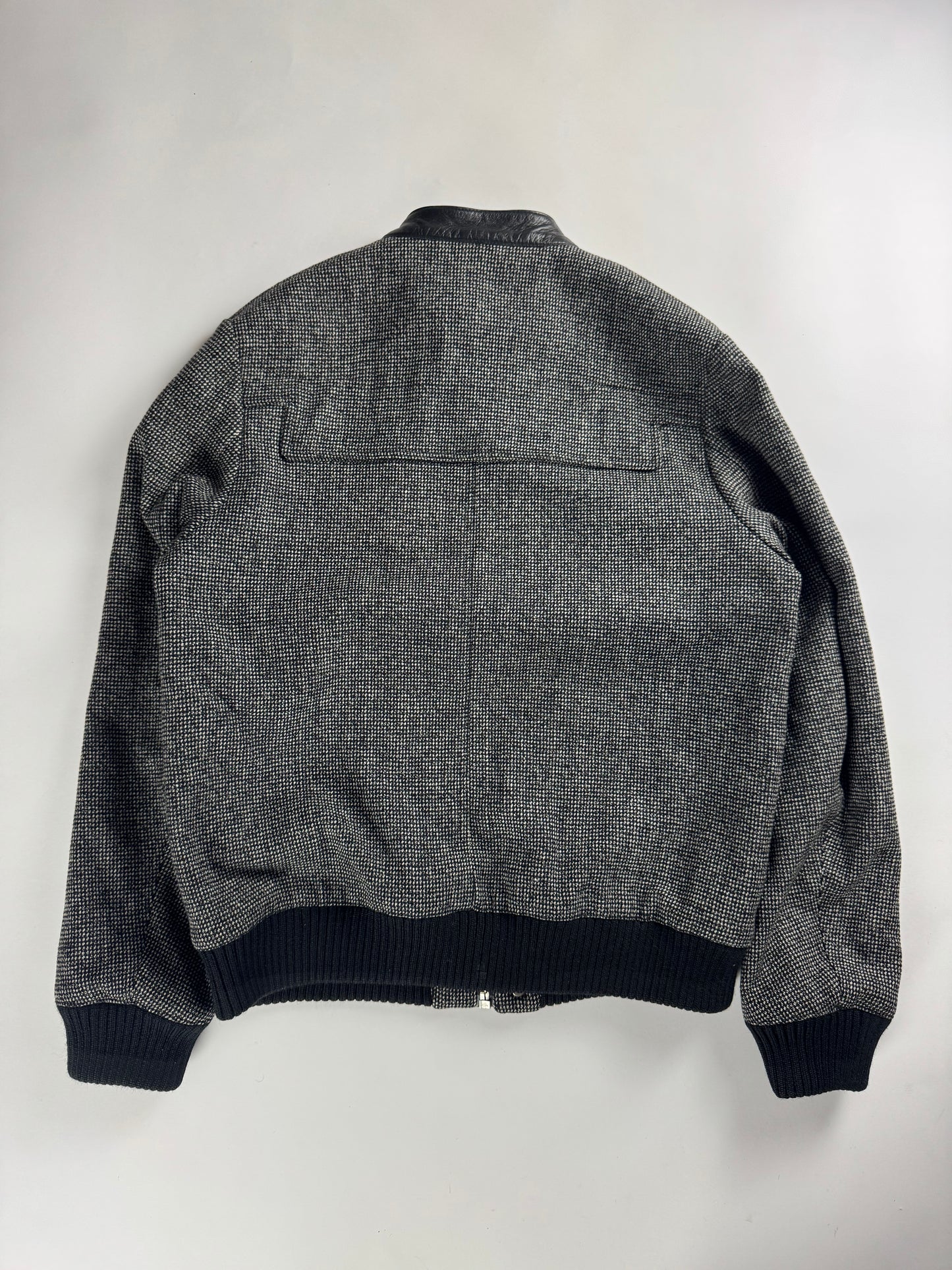 Dior Homme Wool Navigate Leather Belted Collar Bomber Jacket FW 2007 - L