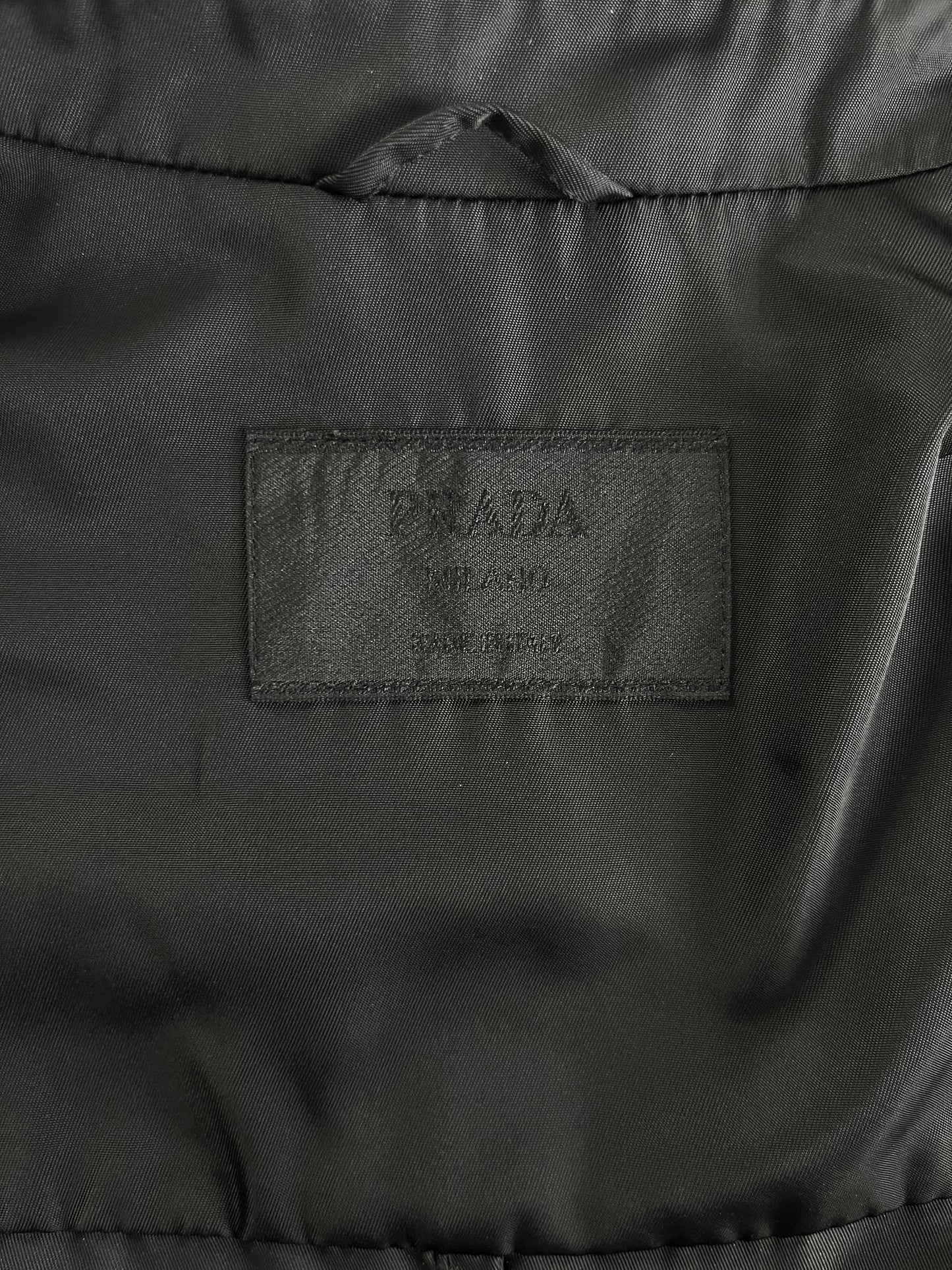 Prada Black Nylon Trucker Double Zip Light Jacket 2000s - S
