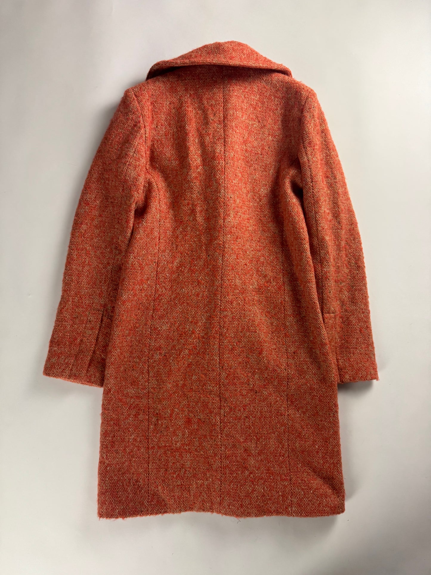 Balenciaga Nicolas Ghesquière Double Breasted Burnt Orange Wool Elegant Coat FW 2004 - S