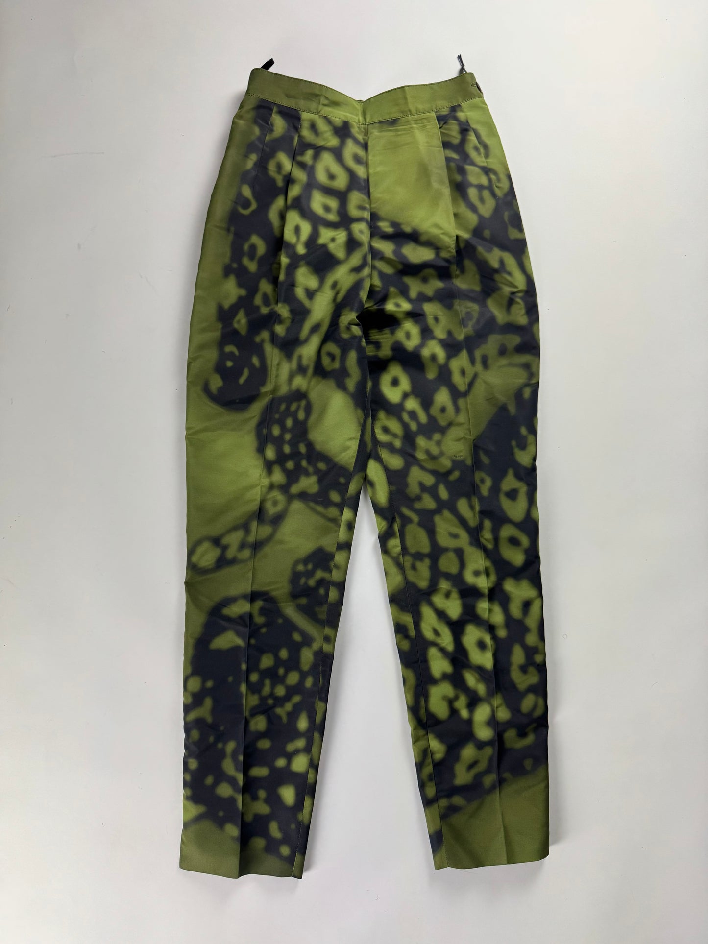 Prada Green Gradient Printed Shift Tailored Pants Resort 2009 - S