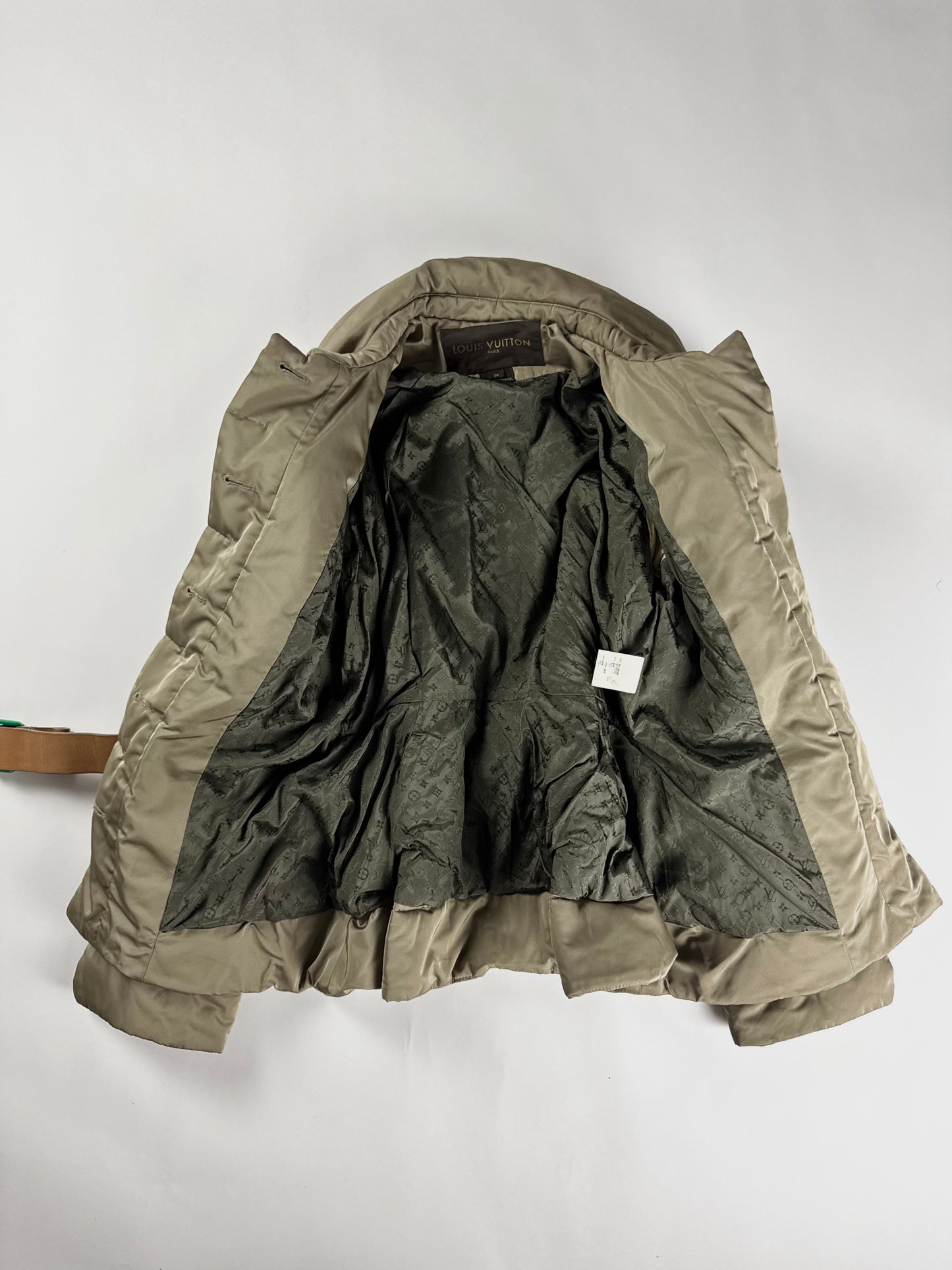 Louis Vuitton Leather Belted Saharienne Puffer Jacket FW 2008 - S