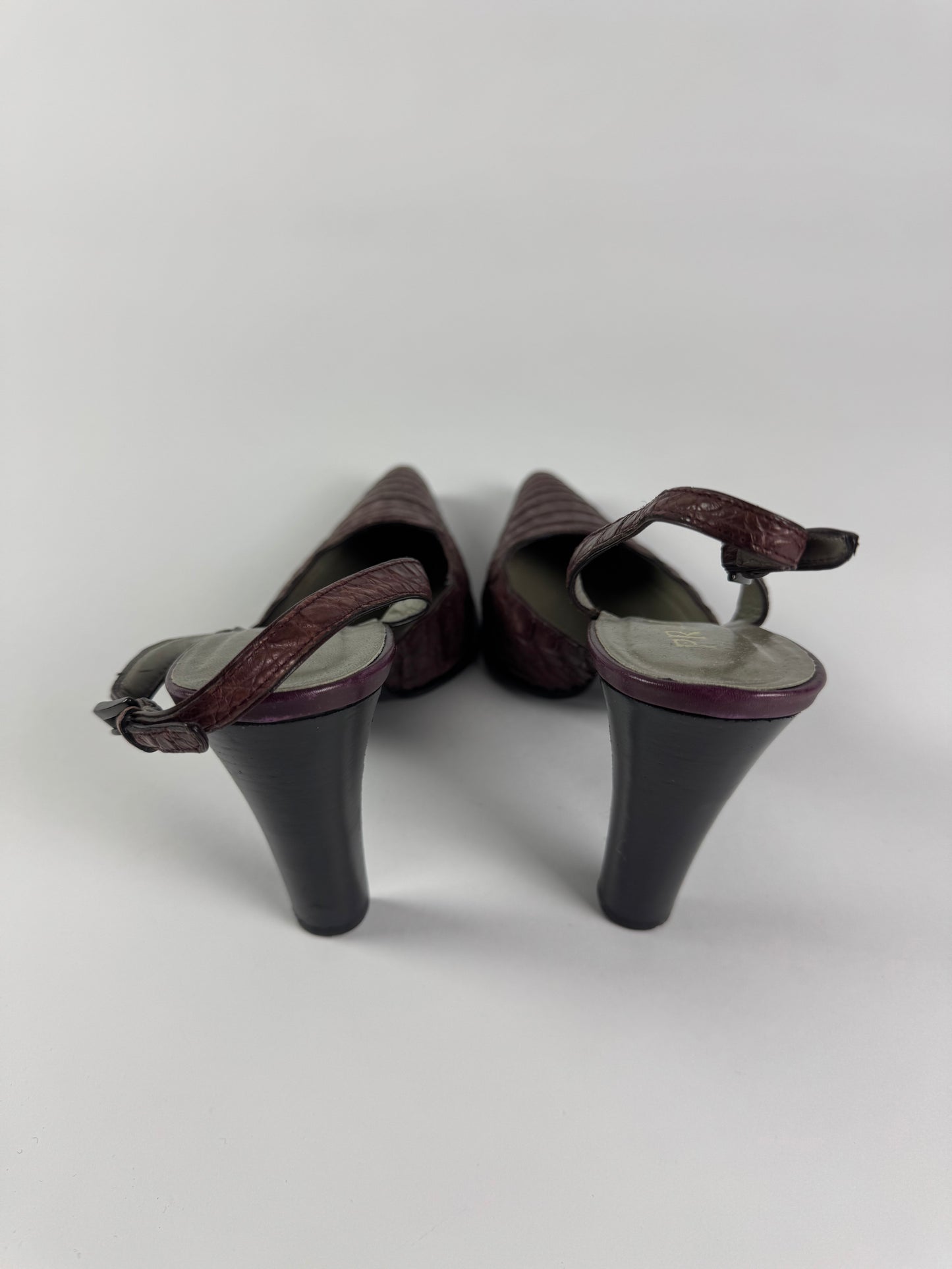 Prada Crocodile Leather Effect Pumps Heels 2000s - 38 IT/39 EU
