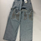 Y/Project Maxi Cowboy Cuff Blue Denim Pants SS 2023 - 32 US