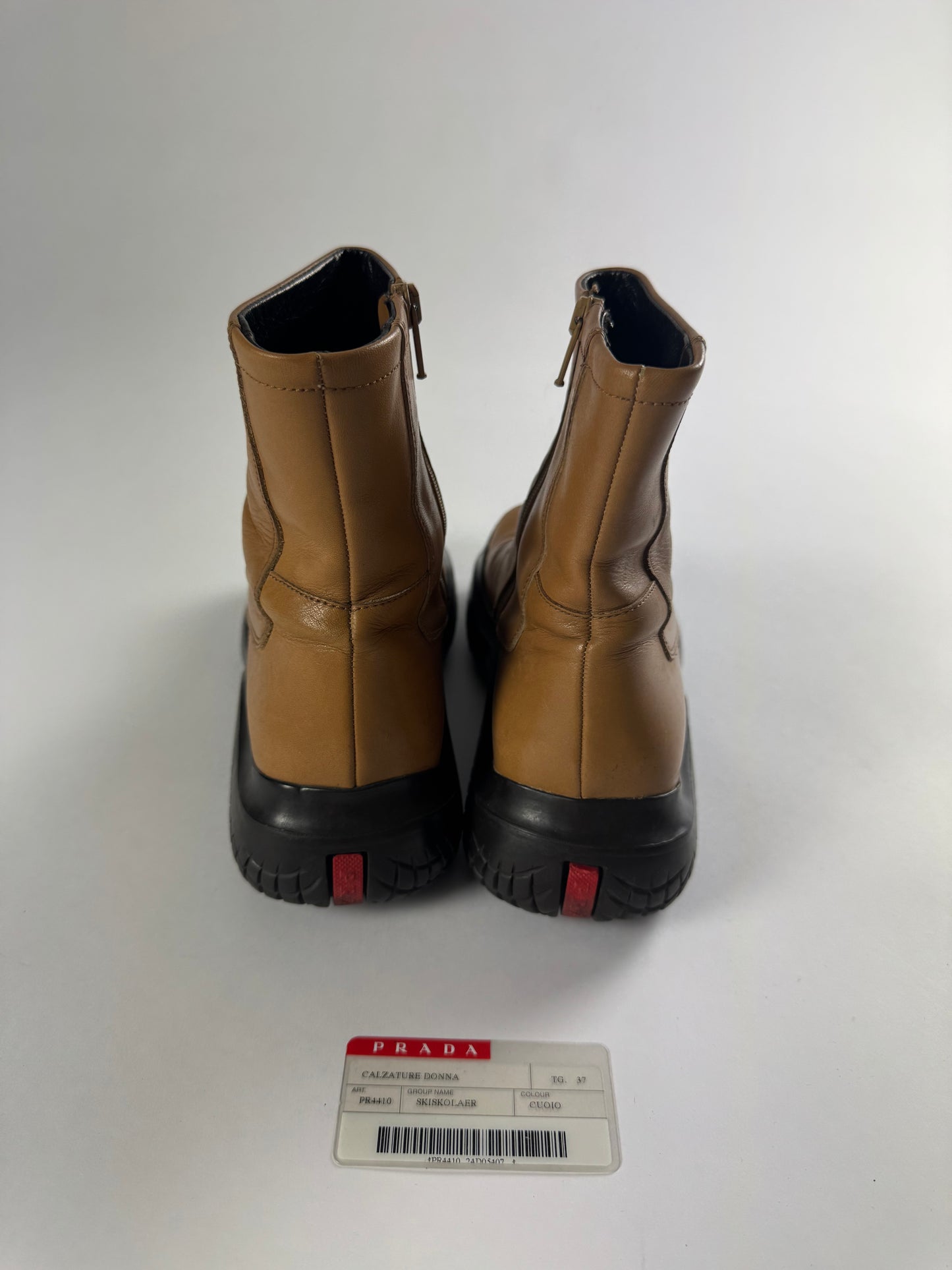 Prada Linea Rossa Camel High Boots FW 1999 - 37 IT/38 EU
