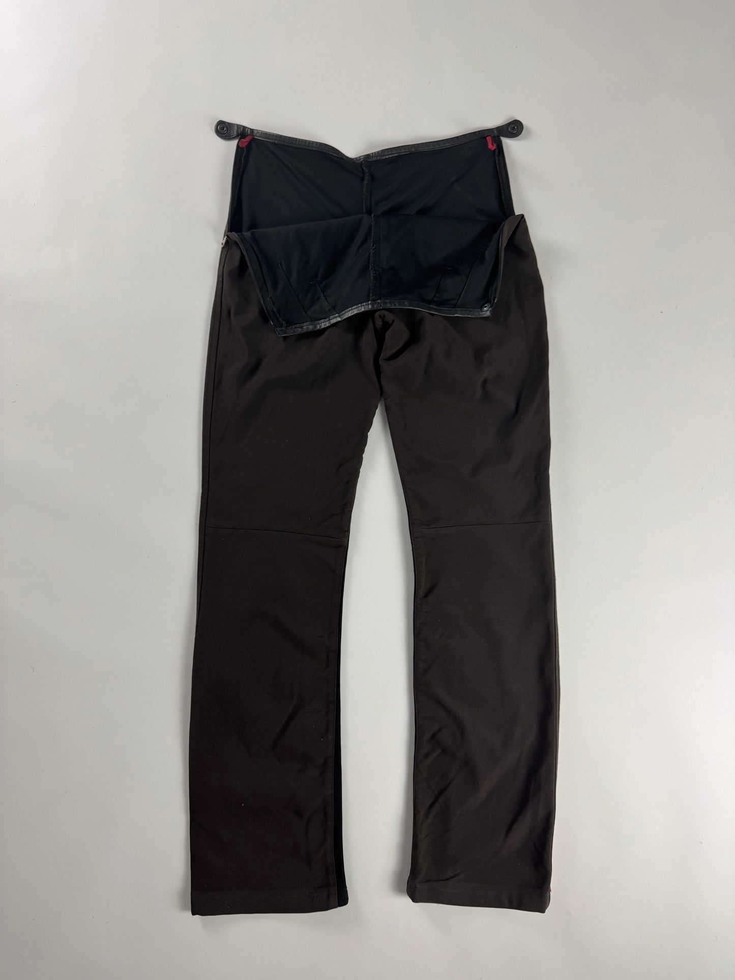 Prada Linea Rossa Brown Two Tone Brown Pants FW 1999 - XS