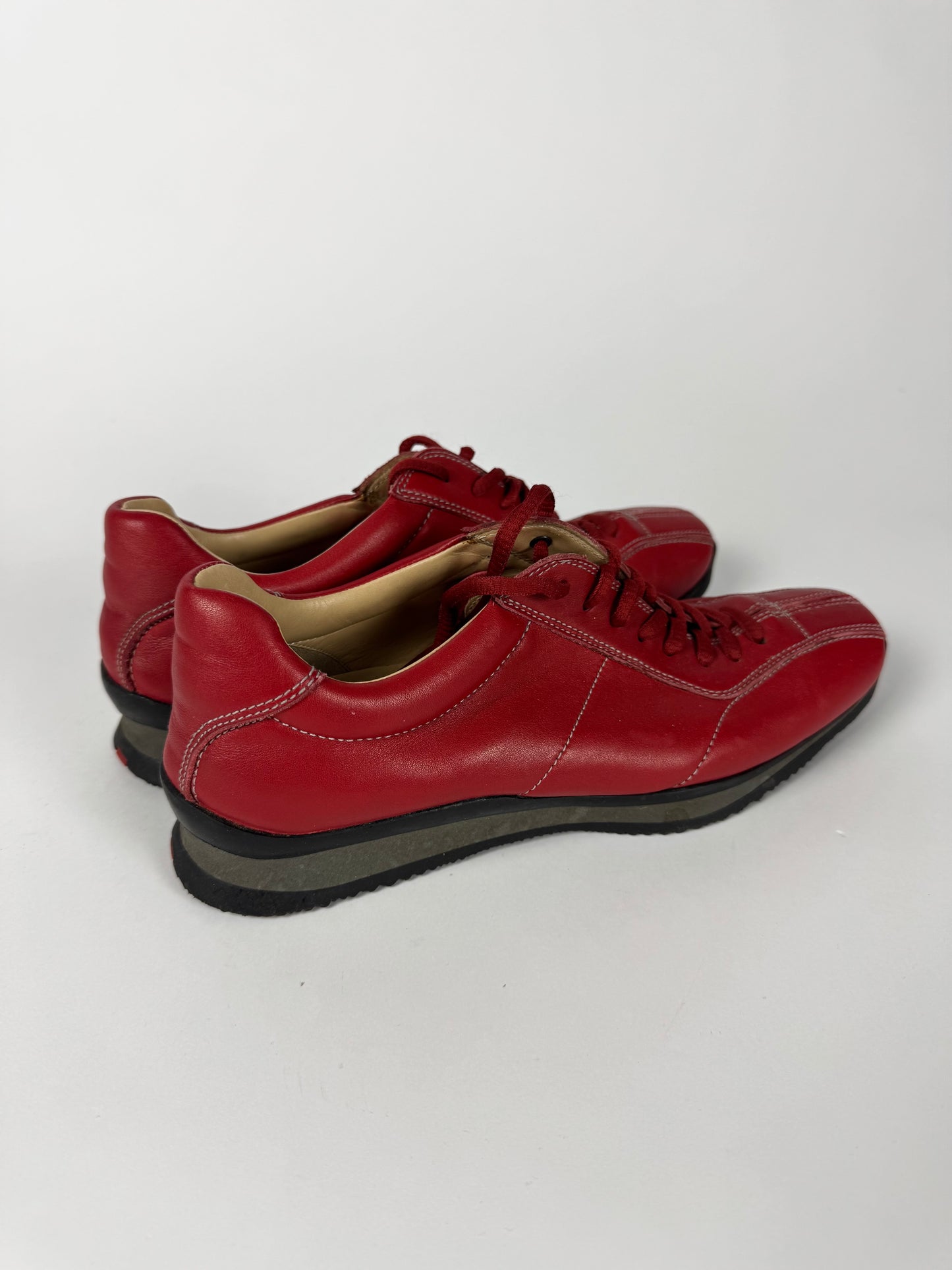 Prada Sport Red Laced Low Trainers 2000s - 39 IT/39,5 EU
