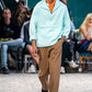 Hermès Sample Front Pocket Soft Textured Sand Turtleneck Half Zip Jacket SS 2020 - M