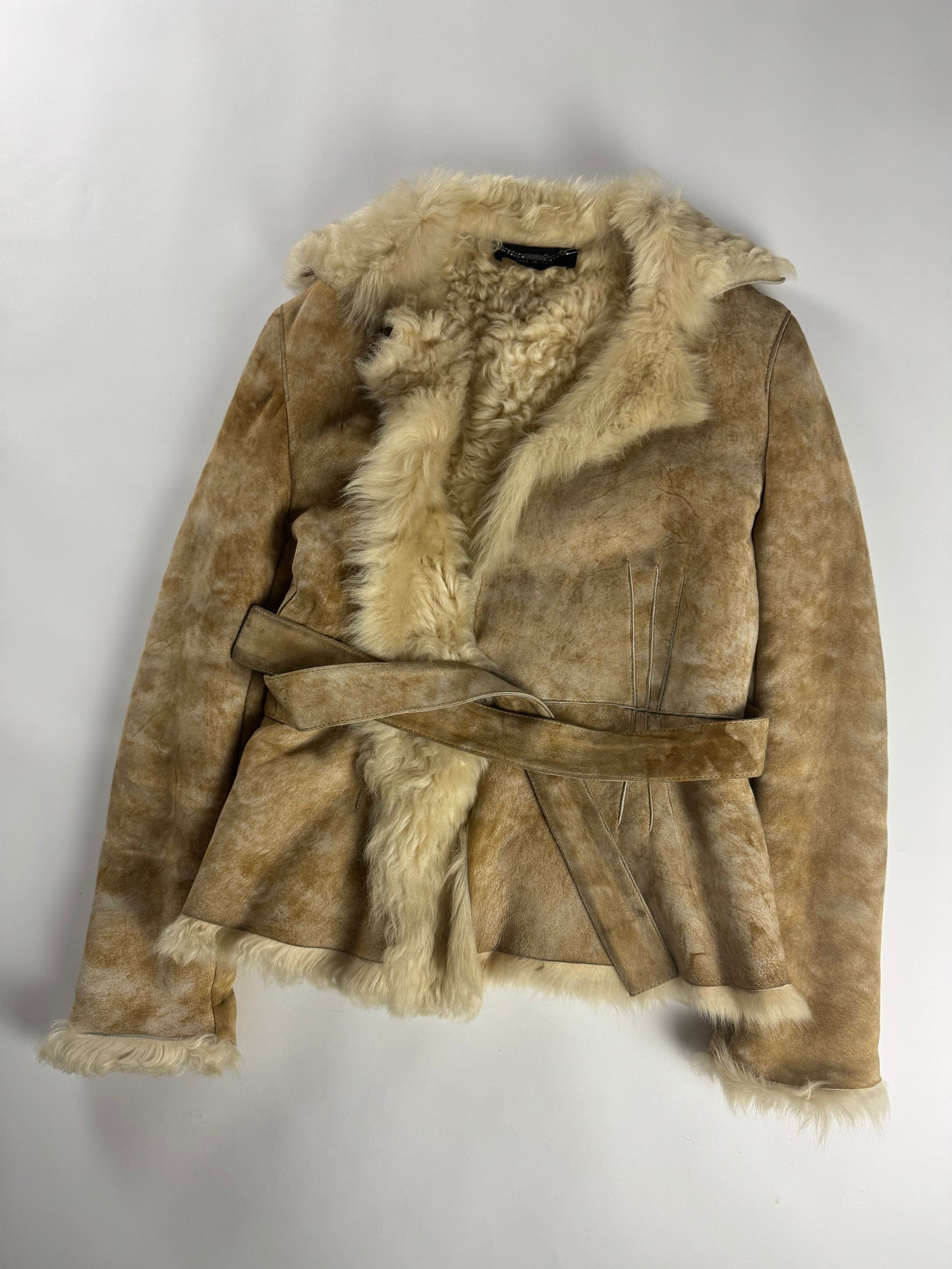 Gucci Tom Ford Bushed Shearling Fur Coat FW 2002 - S